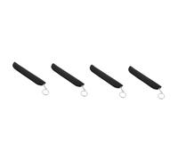 PACKOVE 4 Piezas caso bolsa estuche para bolígrafos para adultos fuente manga de lápiz soporte para bolígrafo de cuero portador de la pluma de insulina PU Black
