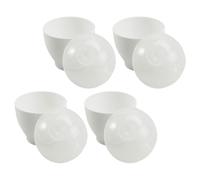 PACKOVE 4 Piezas de Cocedores de Huevos para Microondas de Pp Blanco, Tazas Resistentes para Cocinar Huevos al Vapor, Accesorio Seguro para Horno Adecuado para Preparar Desayuno