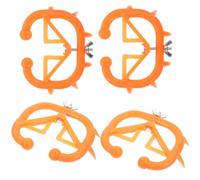 PACKOVE 4 Piezas de Destete Portátil para Terneros Pinza Nasal de Plástico Naranja, Herramienta Fácil de Usar y Alta Fiabilidad para Destete de Ganado en Granja