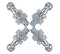 PACKOVE 4 Piezas de Puntal de Gas Galvanizado con Perno Prisionero Esférico para Soporte de Resorte de Gas, Accesorio para Montaje de Caja de Luz y Vallas Publicitarias, Compatible