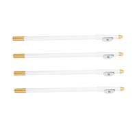 PACKOVE 4 Piezas Delineador De Ojos y Lápiz De Cejas Blancos Con Sacapuntas Incorporado Para Rellenar Barba Trazar Línea De Cabello y Maquillar Cejas Herramienta De Alineación De Barbero