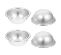 PACKOVE 4 Piezas Moldes para Bombas de Baño de Aleación de Aluminio en Forma de Hemisferio y Media Bola, Fácil Extracción, Calidad Profesional para DIY y Manualidades