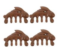 PACKOVE 4 Piezas Peine meridiano para cabeza cabello diente facial dentado ancho peine de masaje sencillo peine de masaje confiable herramientas de masaje tailandés Madera