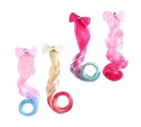 PACKOVE 4 Piezas Pinza para el pelo de peluca con lazo arcos pinzas para el cabello lazo de pelo clip de oropel para el cabello sombreros de colores accesorios para el cabello