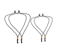 PACKOVE 4 Soportes Ajustables Para Piedras De Cordón Trenzado Para Collar Colgantes De Cuerda Jaula Tejida Collares Soporte Ajustable Para Cristales Negro