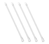 PACKOVE 4 Varillas Transparentes para Persianas de Ventana de 19 Pulgadas con Gancho y Manija de Inclinación, Accesorios para Cortinas Interiores, Palo Ciego para Estores y Persianas