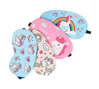 PACKOVE 4piezas Antifaz Para Dormir Diseño De Unicornio Resistente Al Desgaste Para Uso Oficina Material Cómodo y Duradero Para Protección Ocular Descanso