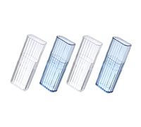PACKOVE 4piezas Caja De Almacenamiento Transparente Para Guardar Discos De Algodón Hisopos y Palillos De Dientes Porta-cuerdas Pelo Para Baño o Cocina