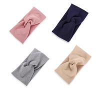 PACKOVE 4piezas Diadema Deportiva Para Mujer Rosca Cinta Pelo Elástica De Accesorio Cabello Para Yoga y Ejercicios Al Aire Color Marino