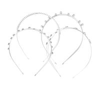 PACKOVE 4piezas Diademas de Perlas para Novia Diademas Gemas de Imitación Accesorios Cabello de Boda Tocados para Mujer para Ceremonia de Boda