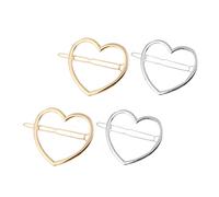 PACKOVE 4piezas Horquilla De Corazón De Moda Pinzas Pelo Forma De Corazón Accesorios Pelo Diseño De Love Bobby Sweet Para Uso Diario Eventos De Cumpleaños o Fiestas