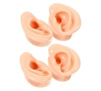 PACKOVE 4piezas Modelo De Oreja De Silicona Realista Orejas Suaves Para Exhibir Aretes Práctica De Piercings y Accesorios De Joyería Mostrador