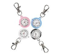PACKOVE 4piezas Relojes De Enfermera Metálicos Llaveros Relojes Colgantes Brillantes y Función Brillo La Oscuridad Accesorios De Moda para Enfermeras y Estudiantes De Medicina