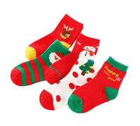 PACKOVE 5 Pares Calcetines Navideños de Algodón, Suaves, Transpirables y Absorbentes de Sudor, Diseño Adorable Adecuado para Navidad y Obsequio Especial