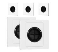 PACKOVE 5 Piezas Placa de Pared Adecuado para Home Theater y Múltiples Aplicaciones con Orificio y Cubierta de Goma para Gestión Oculta de Cables, Material Plástico Resistente