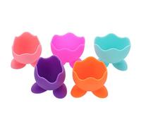 PACKOVE 5 Piezas Soporte de Esponjas de Maquillaje de Silicona Organizador para Huevos y Esponjas Caja de Almacenamiento Creativa y Portátil para Cosméticos y