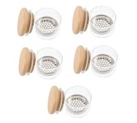 PACKOVE 5 Piezas Taza de lavado de pluma clavo manicura el secado spa líquido recipiente para remojo de uñas recipiente para uñas con tapa vasos para platos de uñas tazas de uñas de madera