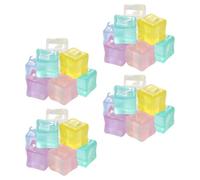 PACKOVE 50 Cubitos de Hielo Falso Luminosos de Resina Alta Simulación Sabor para Decoración en Exhibiciones de Comida y Manualidades DIY Varios Estilos