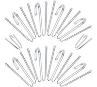 PACKOVE 50 Ganchos de Cortina de Acero Inoxidable, 50 Piezas, Diseño Portátil y Flexible, para Cortinas Plisadas Baño, Resistentes Óxido, Accesorios Rústicos para Ventanas y Duchas