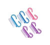 PACKOVE 5pieza Cepillo De Uñas Limpiador De Manos Unidades Mango De Plástico Para Fregar y Manicura Color Aleatorio