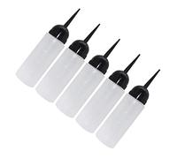 PACKOVE 5piezas Bote De Champú Recargable Boquilla Oblicua Para Tinte De Cabello Contenedor De Tinte Para Salón y Uso Doméstico