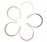 PACKOVE 5piezas Diadema Antideslizante De Resina Plástica Diadema De Estilo Para Niñas Tocado Creativo Adorno Cabello Color Diario