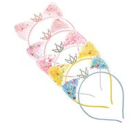 PACKOVE 5piezas Diadema Orejas de Gato Tocado de Arenas Movedizas Accesorio para Cosplay Diadema para Festivales Adorno de Arenas Movedizas para Fiestas Color Aleatorio