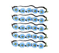 PACKOVE 5piezas Guirnalda De Flores De Girasol Hawaiana De Playa Diadema Floral Bohemia Accesorios De Cabello Para Mujeres y Decoración De