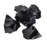 PACKOVE 5piezas Irregular Obsidian Stones for Home and Office Decoration Natural Crystal Diffuser Stones Compact Natural Obsidian Ornaments for Meditation and Yoga