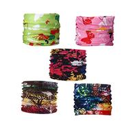PACKOVE 5piezas Paquete De Pañuelos Ciclismo Unisex Sin Costuras Elásticos y Transpirables Protección UV Multifuncionales para Deporte Al Aire Bandana Bufanda para Cabeza y Cuello Uso