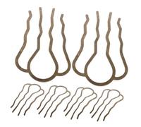 PACKOVE 6 Horquillas Metálicas Cabello en Forma de U, Fáciles de Usar y Versátiles, Ideales para Bodas y Fiestas, Conjunto de 6 Piezas en Color Bronce
