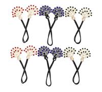 PACKOVE 6 Piezas Clips para Cabello con Cristales de Roca Forma de Pavo Real Herramienta para Moños Rápidos Clip con y Brillo Accesorios para Peinados Elegantes Sujeción Firme para Mujeres