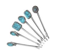 PACKOVE 6 Piezas de Pinzas Cabello de Aleación Verde Diseño Innovador, Estilo Chino Elegante Formas de Corazón y Flor para Diversos Peinados y Ocasiones