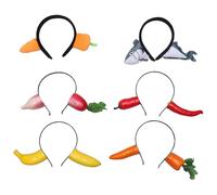 PACKOVE 6 Piezas Diadema De Zanahoria Accesorios Para El Cabello Aro Tocado Banda De Cabello Sombreros De Fiesta Espuma