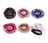 PACKOVE 6 Piezas gorro de quimioterapia bandas Cuidado Durmiendo tela chicas forrado largo Dormir ancho slip sombrero de damas gorro para la caída del cabello sombrero protector de pelo