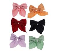 PACKOVE 6 Piezas Pasador De Pelo De Pico De Pato Dama Pinzas Para El Cabello Con Lazo Diademas Para El Pelo Jumbo Cinta Lazos Para El Cabello Para Niñas Sedoso Arco De Pelo Forma Spandex