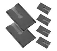 PACKOVE 6 Piezas PU Leather Safety Razor Head Cover Butterfly Style Double Edge Protective Case Compact Travel Pouch For Men Grooming Accessories