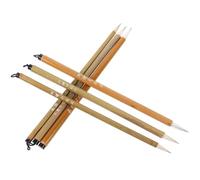 PACKOVE 6 Piezas Set de Pinceles de Caligrafía de Bambú para Dibujo y Escritura, Fácil de Usar, Adecuado para Principiantes y Arte Caligráfico Tradicional