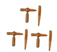 PACKOVE 6piezas Gua Sha Massage Board De Madera Natural Herramienta De Masaje Para Relajación Muscular Tablero De Raspado Para Cuello y Cara Diseño Seguro y Eficaz Para Uso Diario