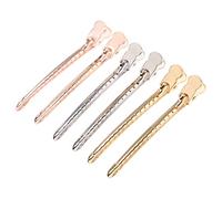 PACKOVE 6piezas Pinzas Metálicas Para Rastas y Moños Diy Accesorios De Peluquería Para Mujer Pinzas Para Cabello Grueso Para Fijar Peinados Eventos