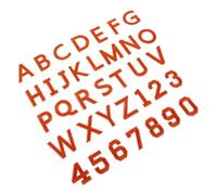 PACKOVE 72 Parches Termoadhesivos de Letras y Números Bordados, Color Naranja, Set de 72 Unidades para Planchar en Chaquetas, Mochilas y Ropa, Apliques Decorativos para Personalizar