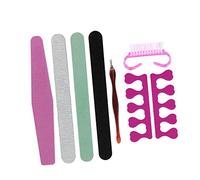 PACKOVE 7piezas Kit Manicura y Pedicura Juego De Herramientas Separador De Dedos Limas De Uñas Tenedor Para Muerta Para y Casa