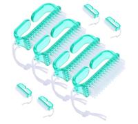 PACKOVE 8 Piezas Cepillo Para Las Uñas Depurador Fregar Clavo Cepillo Para Uñas Cutícula Polaco Pincel Depuración Limpieza Limpiador Limpio Eliminación Cepillo De Uñas El Plastico Verde