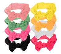 PACKOVE 8 Piezas Diadema Con Orejas De Conejo Venda Capó Cabello Pequeños Pequeño Lazo De Diadema De Bebé Arco Rojo Diadilla Diadema Recién Nacido Gomas Para