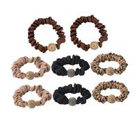 PACKOVE 8 Unidades Gomillas Pelo Piedras de Imitación, Cintas Elásticas Cabello Chic y Elegantes, sin Dañar el Pelo, Ideales para Uso Diario y Escolar para Chicas y Mujeres
