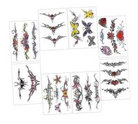 PACKOVE 8hojas Para Cicatrices Tatuajes Temporales Realistas De Mariposas y Flores Calcomanías Corporales Para Mujer De Tatuajes Falsos Que Parecen Reales