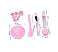 PACKOVE 9piezas Recipiente Para Facial De Completo Cepillo Palillo Cuchara Tapa Spray Material Duradero Rosa