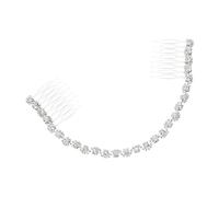 PACKOVE Accesorio de Cabello para Novia con Cadena de Cristal Peina Elegante para Bodas para Compromisos y Fiestas