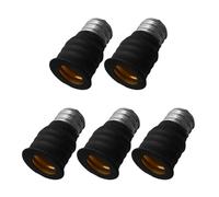 PACKOVE Adaptador de Portalámparas LED E12 a E14, Base de Lámpara de Tornillo, Convertidor de Enchufe para Bombillas, 5 Piezas, Material PC Resistente, para Interiores y Oficina