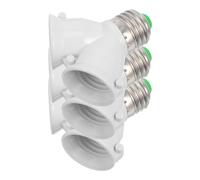 PACKOVE Adaptador Divisor en Forma Base de Lámpara E27 3 Piezas Ignífugo para Bombillas LED y Halógenas Uso Doméstico y Comercial
